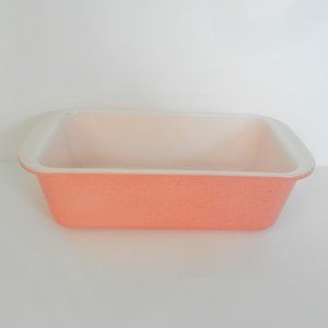 Vintage Pink Speckled Pyrex 213 Loaf Pan Casserole 1 1/5 Qt USA